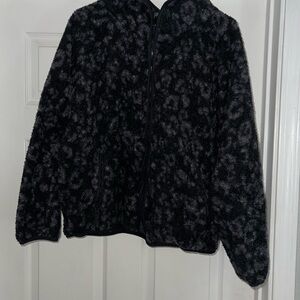 Black and Gray Leopard Print Jacket